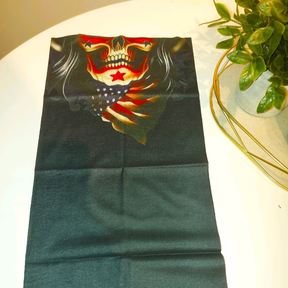 USA Skull N Bandana Face Mask